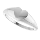 Platinum Heart Signet Ring - view 5