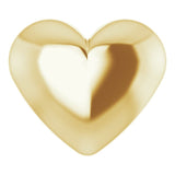 18K Gold Puffed Heart Necklace or Pendant