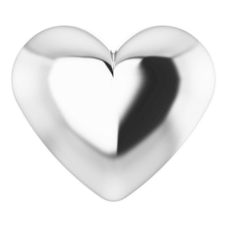 Platinum Puffed Heart Necklace or Pendant