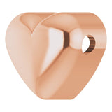 14K Gold Puffed Heart Necklace or Pendant - Rose Gold - view 2