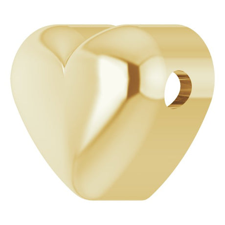 18K Gold Puffed Heart Necklace or Pendant - view 2