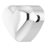 Platinum Puffed Heart Necklace or Pendant - view 2