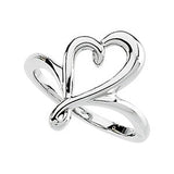 14K Gold Heart Ring II - White Gold