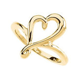 14K Gold Heart Ring II - Yellow Gold