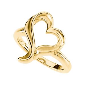 10K Gold Heart Ring III