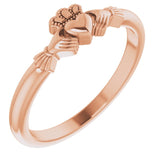 14K Gold Claddagh Ring - Rose Gold