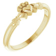 18K Gold Claddagh Ring - Yellow Gold