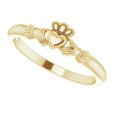10K Gold Claddagh Ring - Yellow Gold - view 5