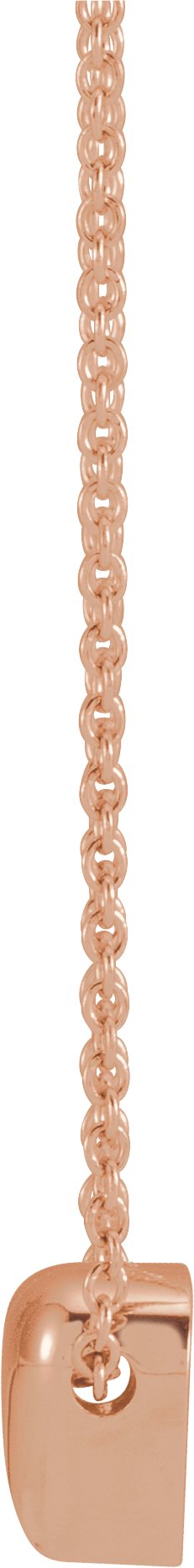 14K Gold Puffed Heart Necklace or Pendant - Rose Gold - view 2