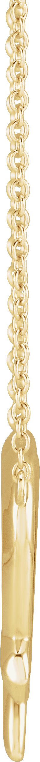 14K Gold Cross & Heart Necklace - Yellow Gold - view 2