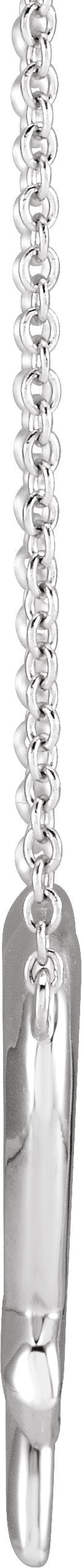 14K Gold Cross & Heart Necklace - White Gold - view 2