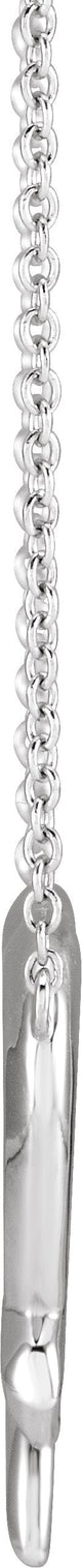 14K Gold Cross & Heart Necklace - White Gold - view 2