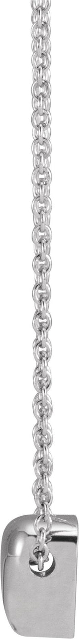 Platinum Puffed Heart Necklace or Pendant - view 2