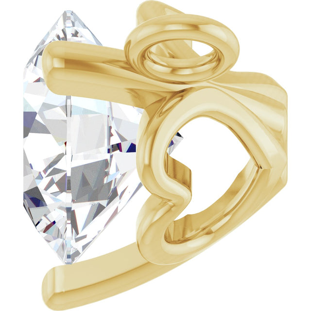 14K Gold Round Natural Diamond Solitaire Necklace – 3-5mm Stones - Yellow Gold - view 6