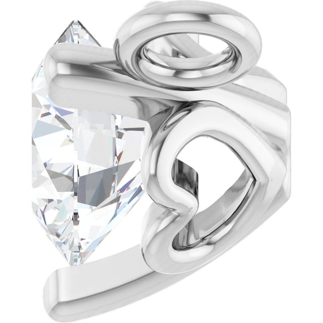 Platinum Round Natural Diamond Solitaire Necklace – 3-5mm Stones - view 6