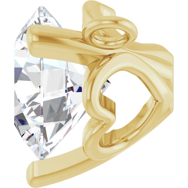14K Gold Round Natural Diamond Solitaire Necklace – 3-5mm Stones - Yellow Gold - view 6