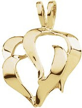 10K Gold Heart Pendant IV