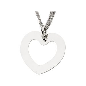10K Gold Heart Pendant – 34x32mm - view 3