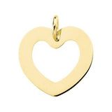 10K Gold Heart Pendant – 34x32mm