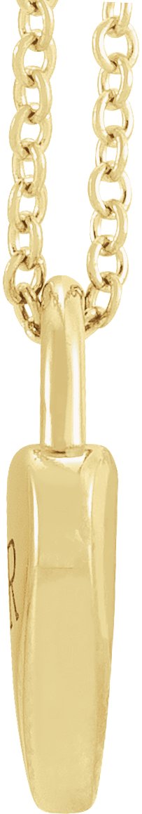 14K Gold Engravable Heart Lock Necklace or Pendant - Yellow Gold - view 6