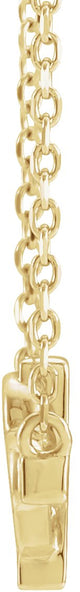 14K Gold Sideways Cross & Heart Necklace - Yellow Gold - view 5