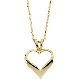 14K Gold Heart Necklace II