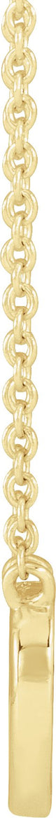 14K Gold Heart Necklace – 9.18x8.9mm - Yellow Gold - view 2