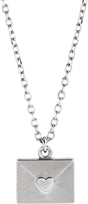Platinum Heart Envelope Necklace
