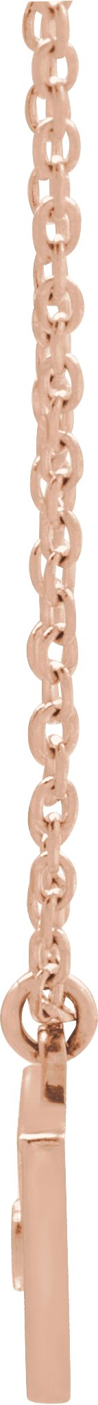 14K Gold Heart Envelope Necklace - Rose Gold - view 2