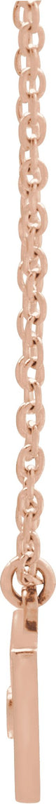 14K Gold Heart Envelope Necklace - Rose Gold - view 2