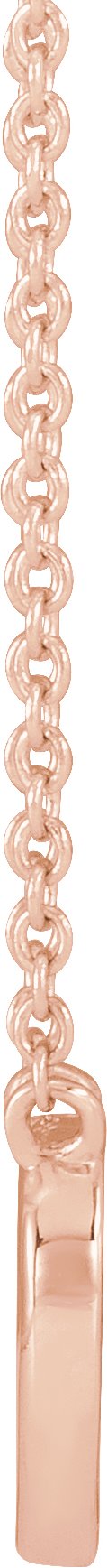 14K Gold Heart Necklace – 9.18x8.9mm - Rose Gold - view 2