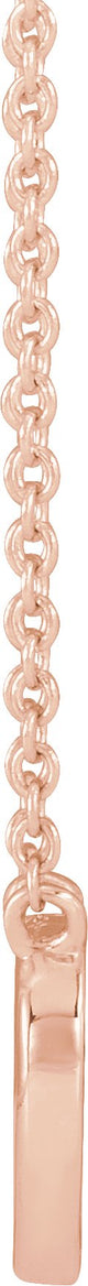 14K Gold Heart Necklace – 9.18x8.9mm - Rose Gold - view 2