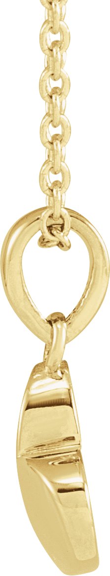 14K Gold Heart Necklace or Pendant – 9.89x7.65mm - Yellow Gold - view 2