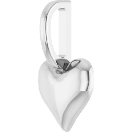 Platinum Puffed Heart Pendant - view 2