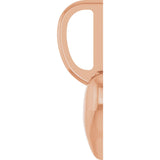 14K Gold Puffed Heart Pendant - Rose Gold - view 3