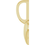 10K Gold Puffed Heart Pendant - view 3