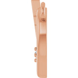 14K Gold Round Natural Diamond Heart & Cross Necklace – up to 0.0025 CTW - Rose Gold - view 6