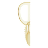 14K Gold Round Natural Diamond Heart Pendant II - Yellow Gold - view 6