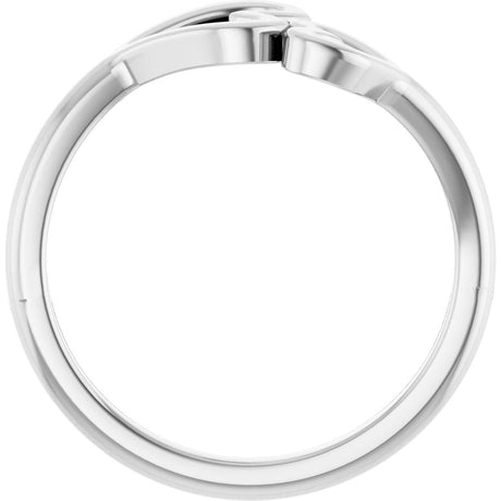 Platinum Double Heart Ring - view 2