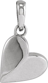 Platinum Heart Necklace or Pendant