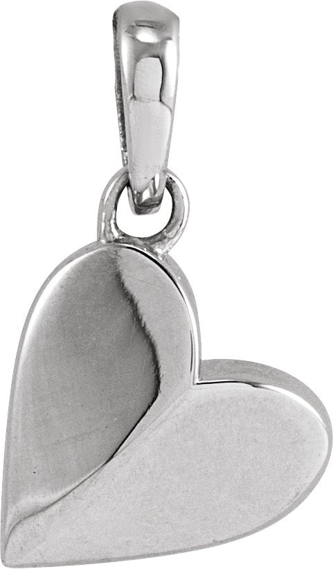 Platinum Heart Necklace or Pendant