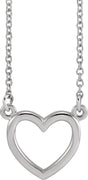 Platinum Heart Necklace – 10.8x10mm