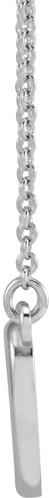 Platinum Heart Necklace – 10.8x10mm - view 2