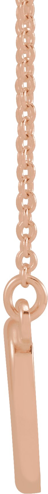 14K Gold Heart Necklace – 10.8x10mm - Rose Gold - view 2