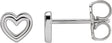 Platinum Heart Earrings – 5.29x5mm