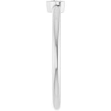 Platinum Natural Diamond Stackable Heart Ring - view 9