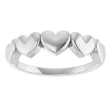 Platinum Heart Ring VIII - view 3