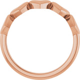 14K Gold Heart Ring X - Rose Gold - view 2