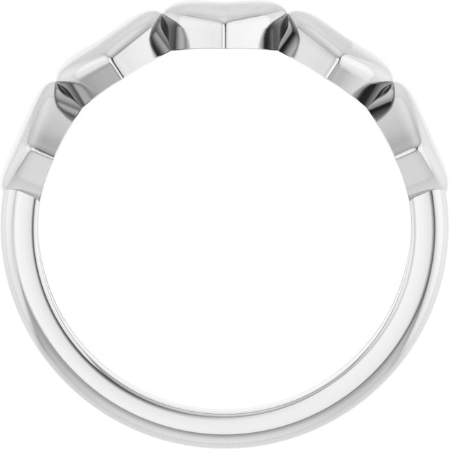 14K Gold Heart Ring X - White Gold - view 2