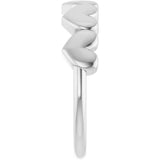 14K Gold Heart Ring X - White Gold - view 4
